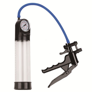 Penis Pump - Clear Cylinder with Pressure Gauge